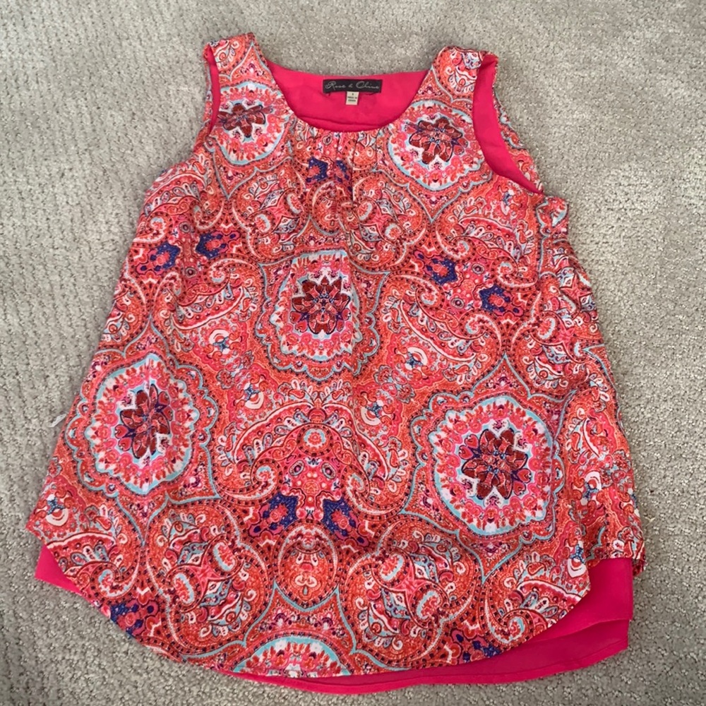 Pink flowy top